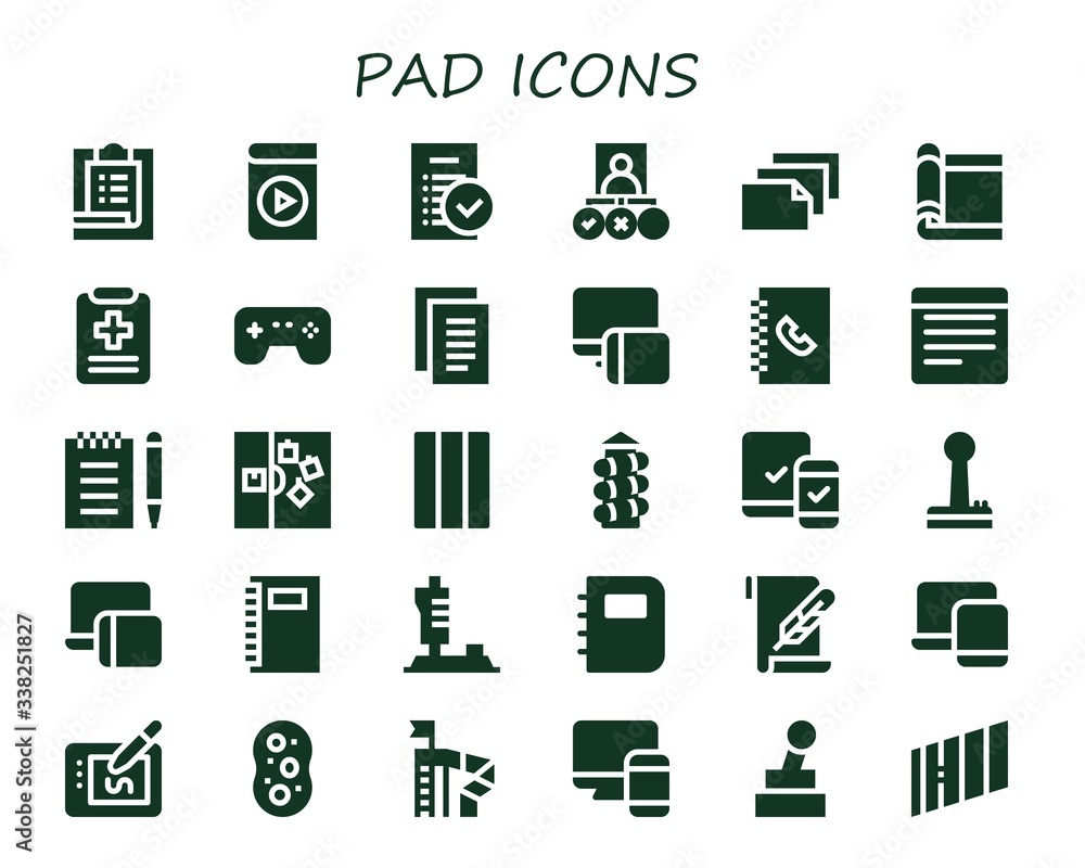 pad icon set pad icon set