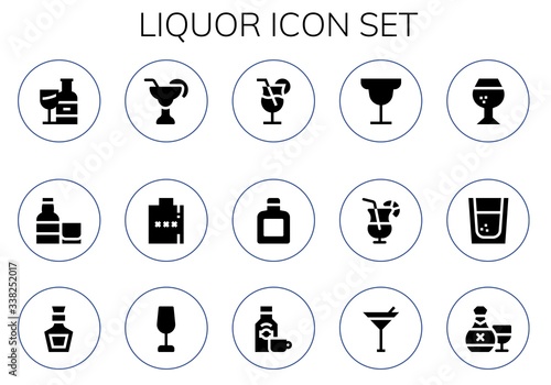 liquor icon set
