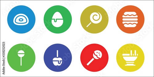 caramel icon set