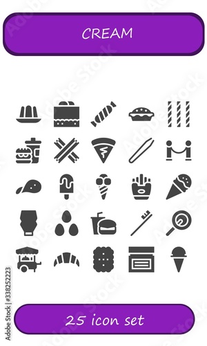 cream icon set