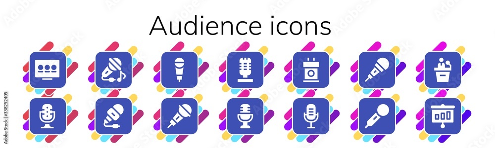 Modern Simple Set of audience Vector filled Icons Modern Simple Set of audience Vector filled Icons