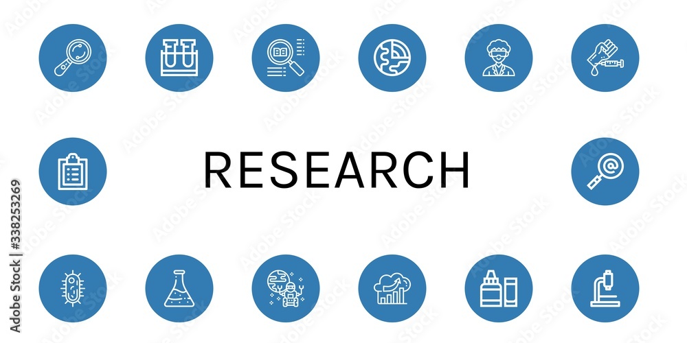 research icon set research icon set