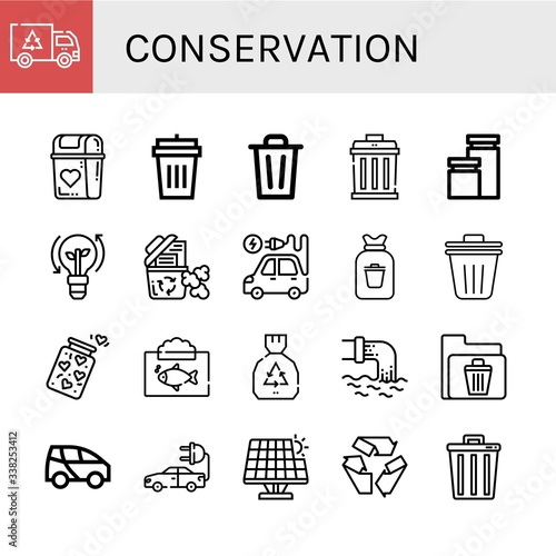 conservation icon set