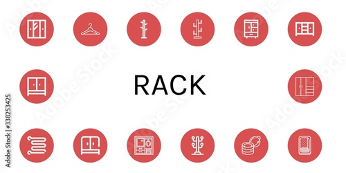 rack icon set