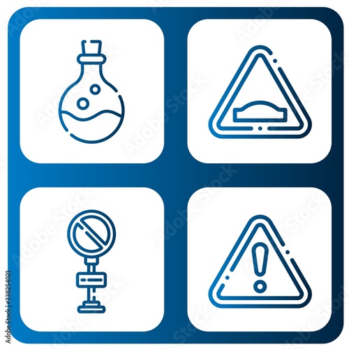 Set of beware icons