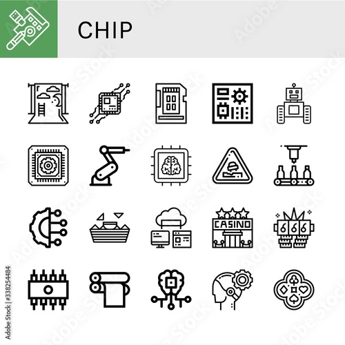 chip icon set