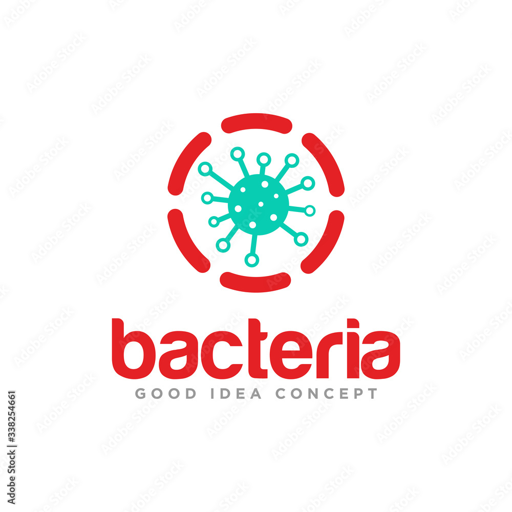 Bacteria Logo design Vector Template