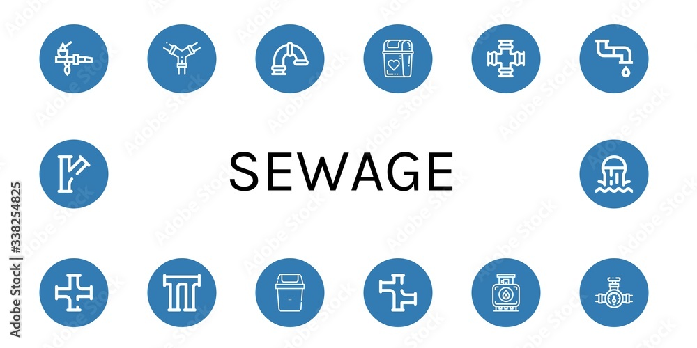 sewage simple icons set sewage simple icons set