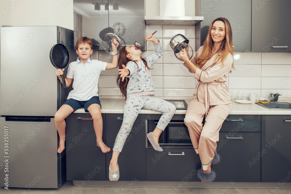 Fototapeta premium music on a kitchen