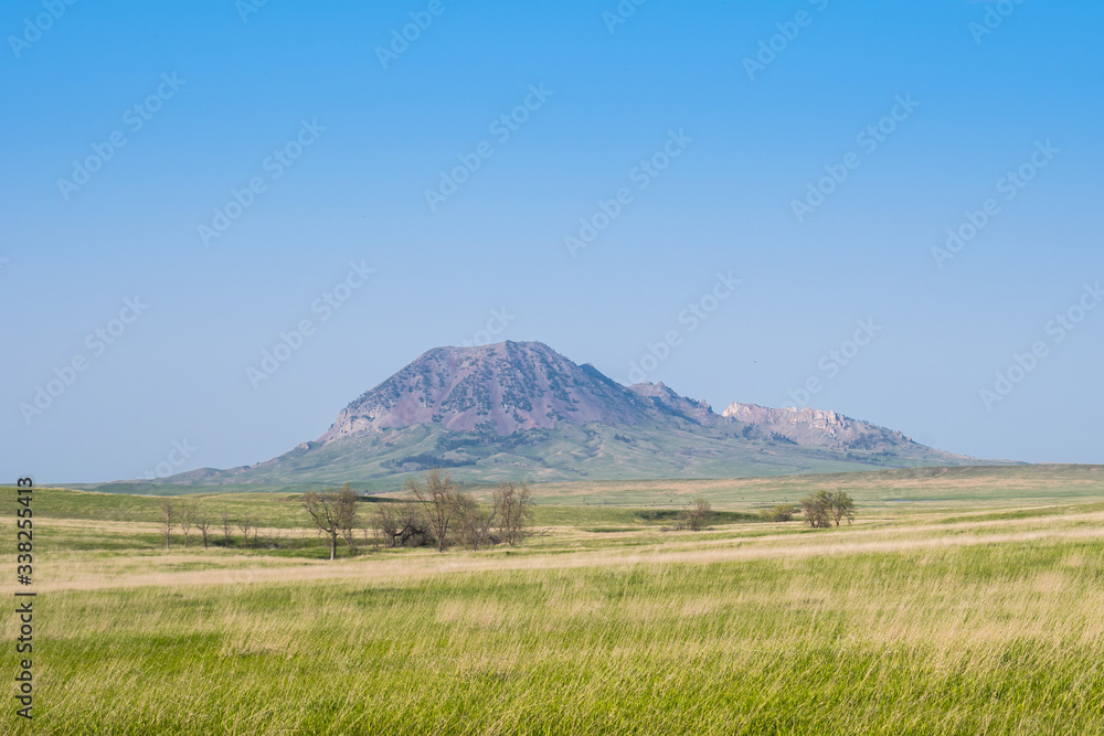 An overlooking view of nature in Bear Butte State Park, South Dakota