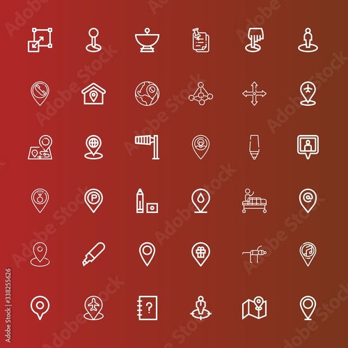 Editable 36 position icons for web and mobile