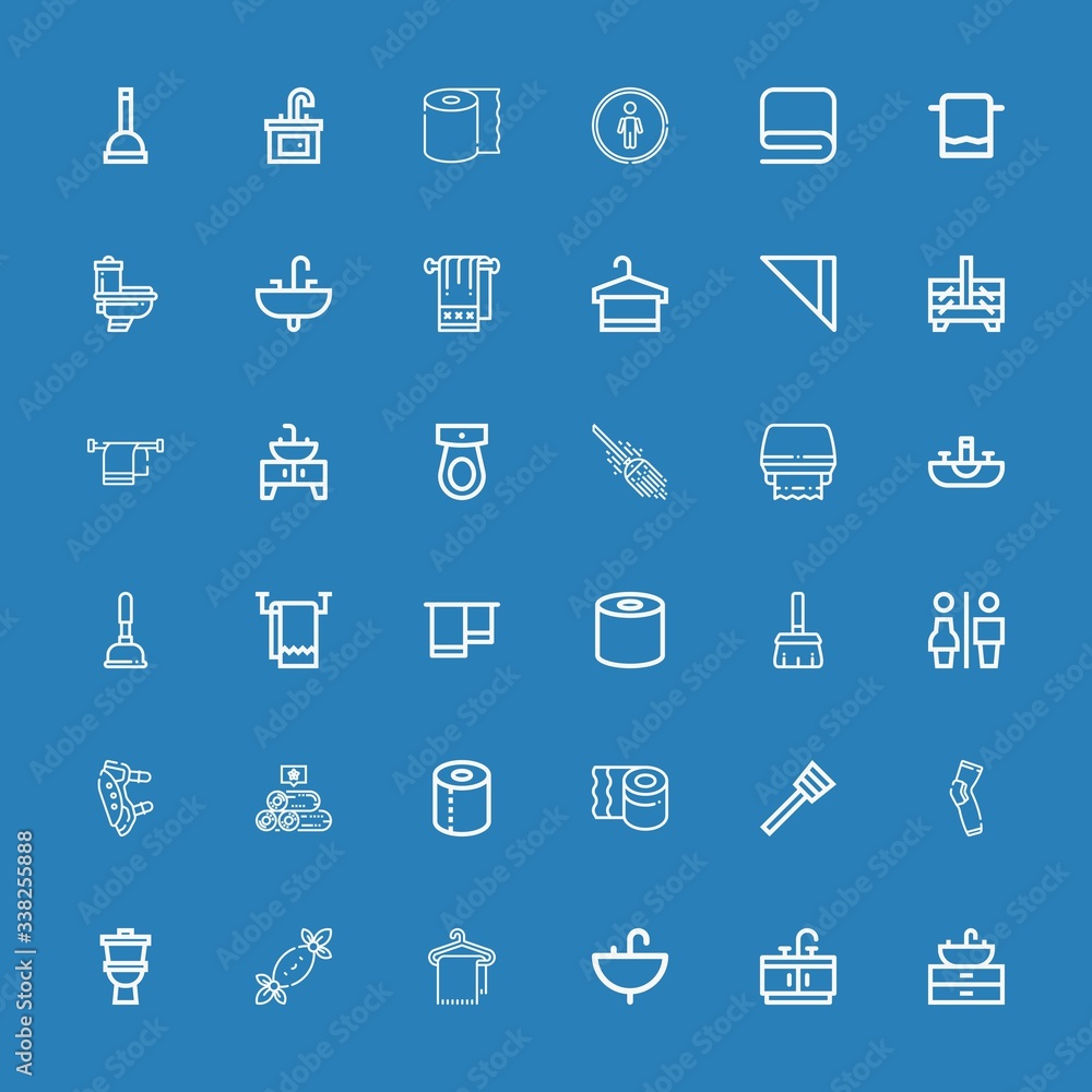 Editable 36 sanitary icons for web and mobile Editable 36 sanitary icons for web and mobile