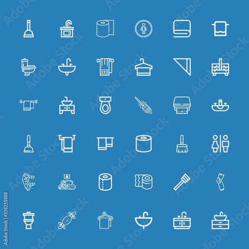 Editable 36 sanitary icons for web and mobile