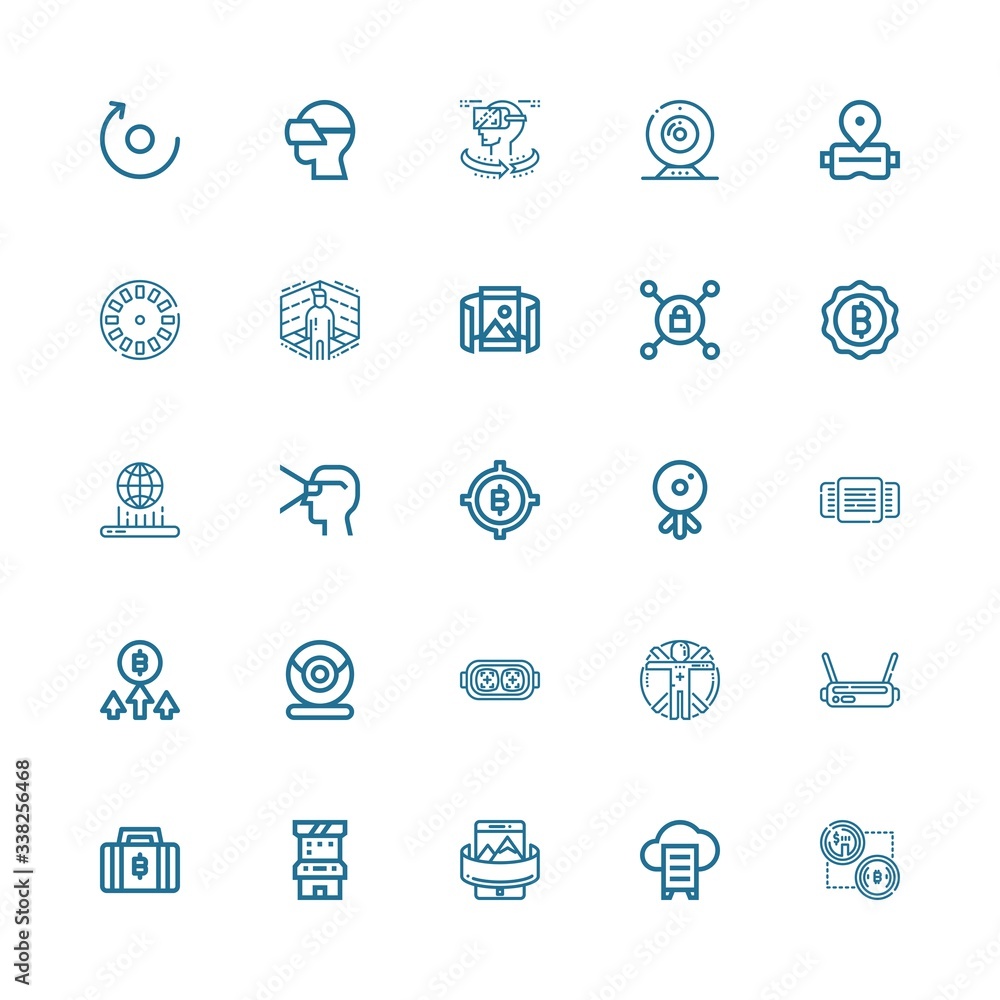 Editable 25 virtual icons for web and mobile Editable 25 virtual icons for web and mobile