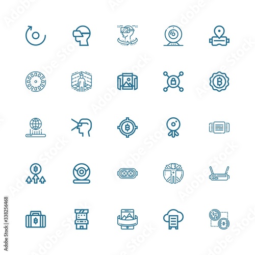 Editable 25 virtual icons for web and mobile