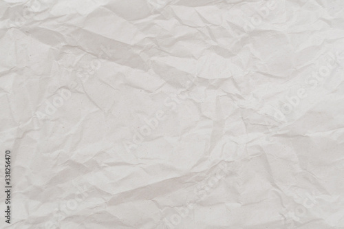 White crumpled paper texture. Abstract paper pattern for background. Close-up.