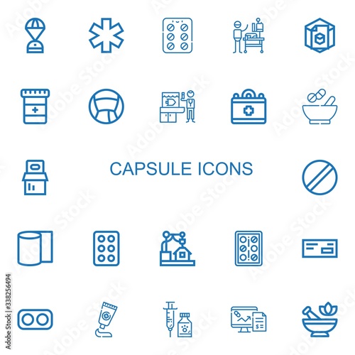 Editable 22 capsule icons for web and mobile