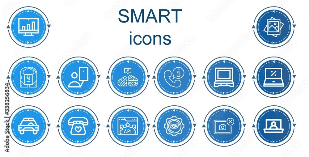 Editable 14 smart icons for web and mobile Editable 14 smart icons for web and mobile