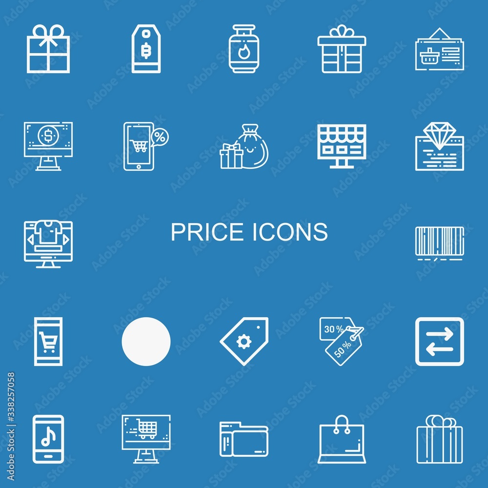 Editable 22 price icons for web and mobile