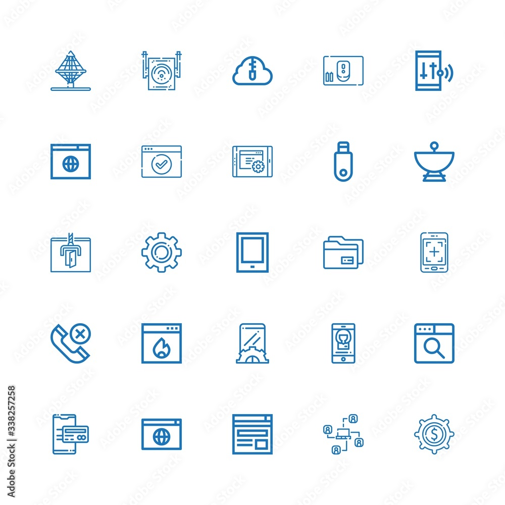 Editable 25 connection icons for web and mobile Editable 25 connection icons for web and mobile