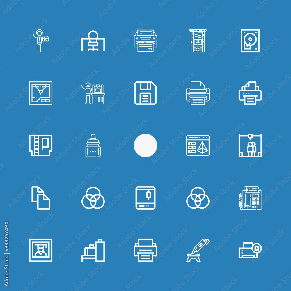 Editable 25 printer icons for web and mobile Editable 25 printer icons for web and mobile
