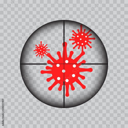 Target Virus. Sniper scope crosshairs . Vector.