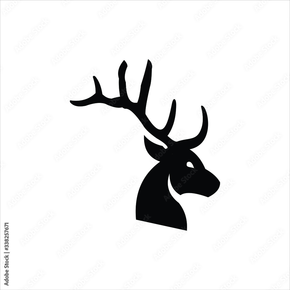 Fototapeta premium Deer Stylized Drawing Vector Illustration
