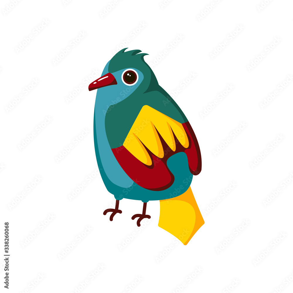 Cute cartoon Bird. Vector illustration isolated on white background. Cute cartoon Bird. Vector illustration isolated on white background.