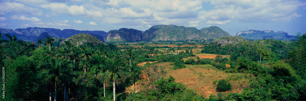 A panoramic view of the Valle de Vi–ales, in central Cuba