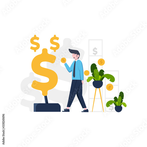 people invest in stocks and assets vector illustration, suitable for landing page, ui, website, mobile app, editorial, poster, flyer, article, and banner