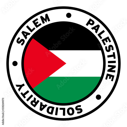Round Salem Palestine Solidarity Flag Clipart