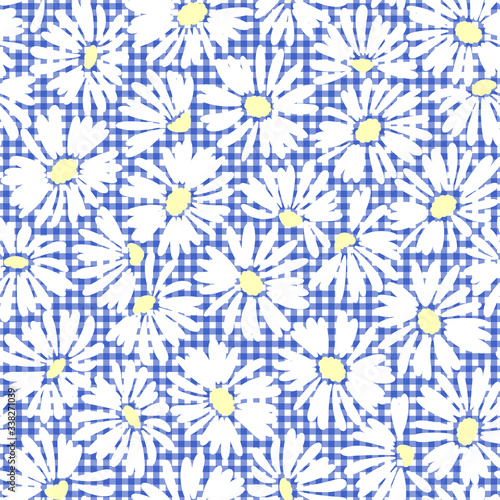 Seamless vector pattern of a beautiful flower 