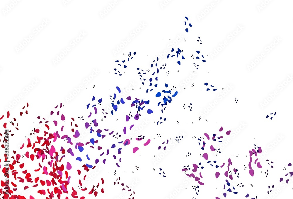 Light Blue, Red vector pattern with chaotic shapes. Light Blue, Red vector pattern with chaotic shapes.