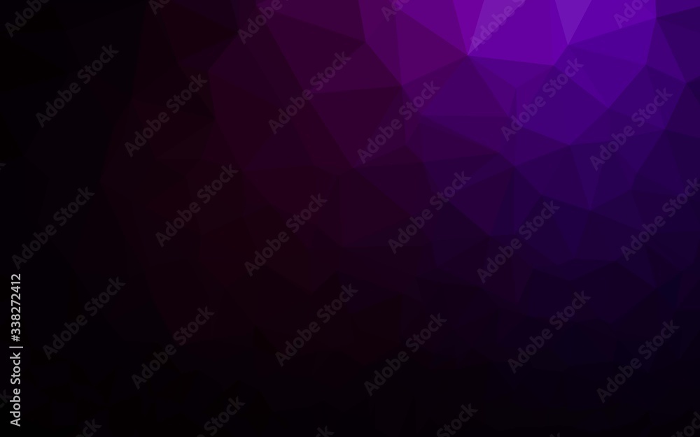 Dark Purple vector abstract polygonal layout. Brand new colorful illustration in with gradient. The best triangular design for your business. Dark Purple vector abstract polygonal layout. Brand new colorful illustration in with gradient. The best triangular design for your business.