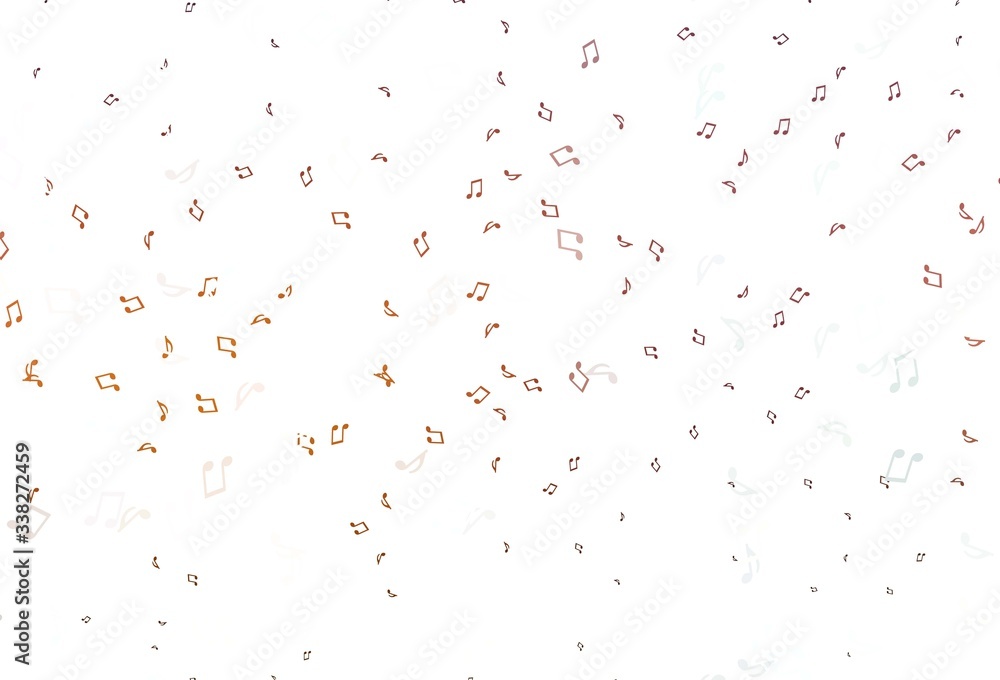 Light Orange vector texture with musical notes. Light Orange vector texture with musical notes.