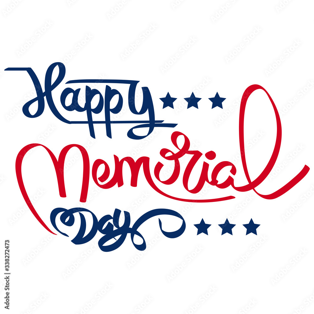 Typography of memorial day which can be used for posters, banners or others