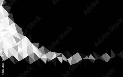 Light Silver, Gray vector blurry triangle pattern. A completely new color illustration in a vague style. The best triangular design for your business.