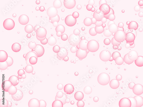 Water and detergent soap foam bubbles illustration