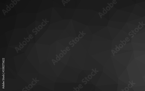 Dark Silver, Gray vector abstract polygonal layout. A vague abstract illustration with gradient. Completely new design for your business.