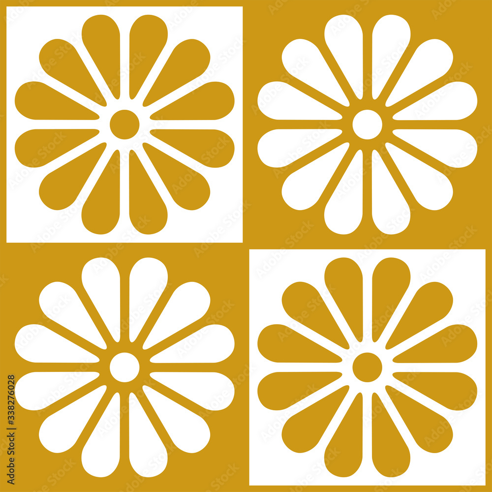 Gold Chrysanthemum crest Japanese style pattern Gold Chrysanthemum crest Japanese style pattern