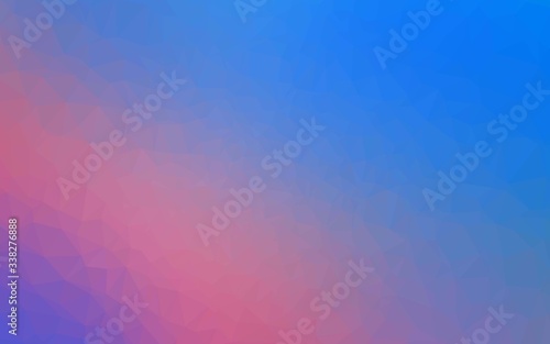 Light Blue, Red vector triangle mosaic texture. A completely new color illustration in a vague style. Template for a cell phone background.