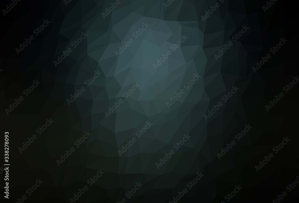 Dark BLUE vector abstract polygonal cover. Dark BLUE vector abstract polygonal cover.