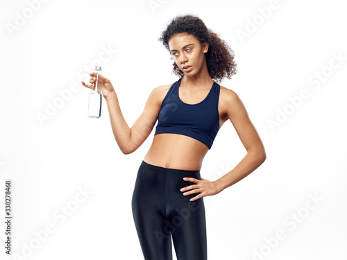 fitness woman with dumbbell