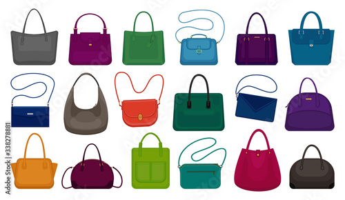 Woman bag isolated cartoon set icon. Vector illustration handbag on white background. Vector cartoon set icon woman bag.