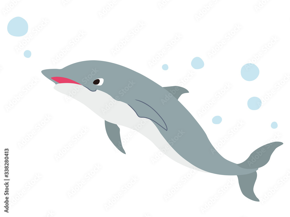 Fototapeta premium シンプルなイルカのイラスト