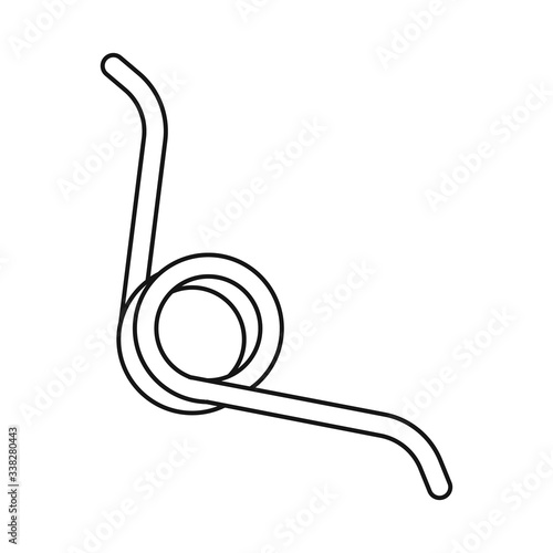 Vector illustration of coil and steel icon. Graphic of coil and shape stock vector illustration.