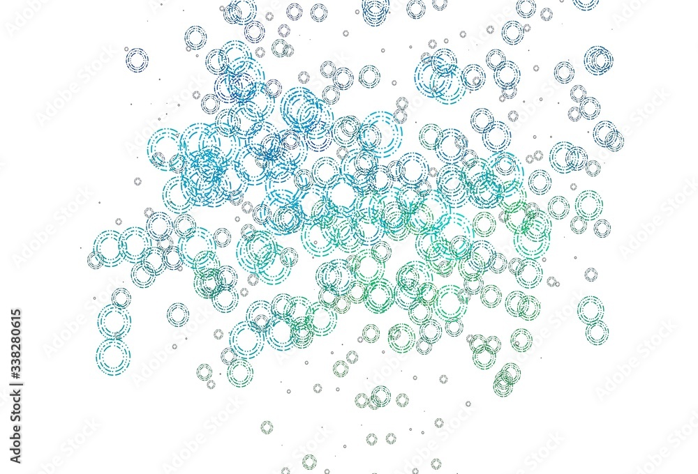 Light Blue, Green vector texture with disks. Light Blue, Green vector texture with disks.
