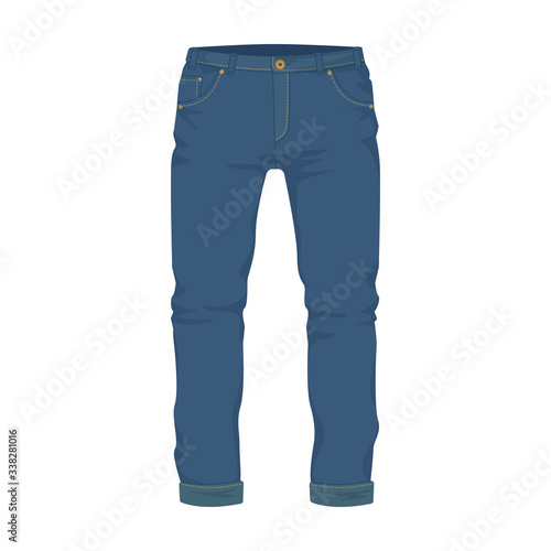 Jeans vector icon.Cartoon vector icon isolated on white background jeans.