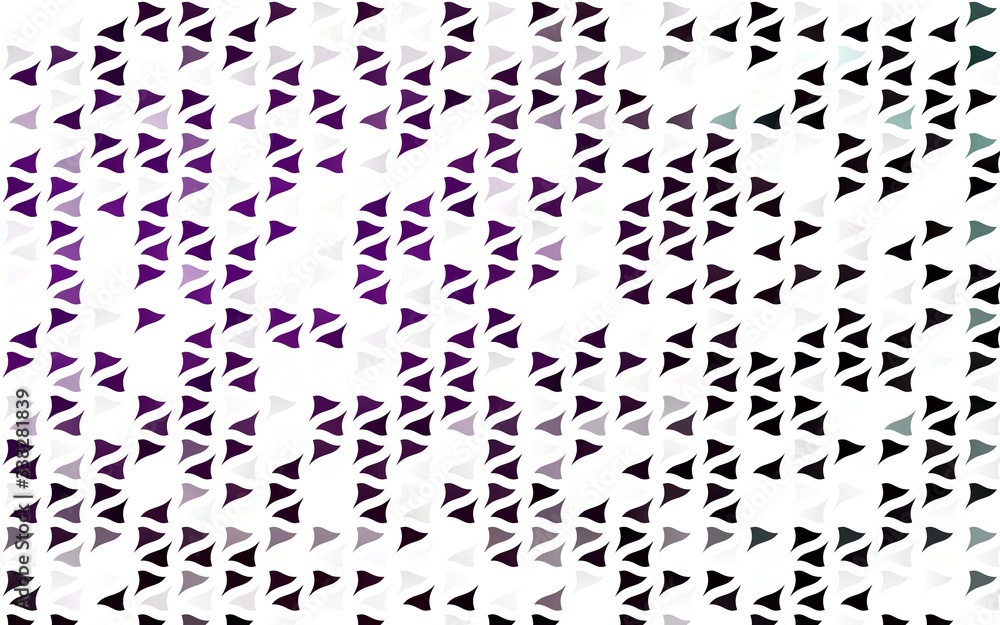 Light Purple vector backdrop with lines, triangles. Triangles on abstract background with colorful gradient. Pattern can be used for websites.