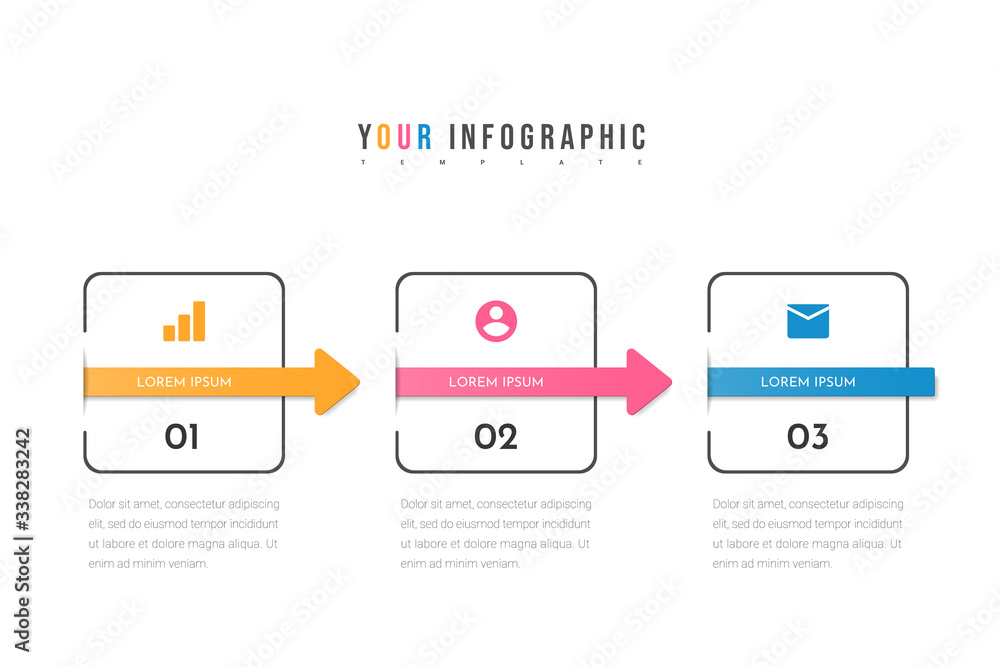 Vector infographic template with three steps or 3 options. Business concept design can be used for presentation, web, brochure, diagram. Vector infographic template with three steps or 3 options. Business concept design can be used for presentation, web, brochure, diagram.